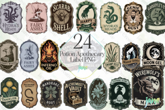 Potion Apothecary Label PNG Sublimation Product Image 1