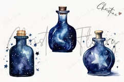 Watercolor Potions Clipart | Watercolor Halloween PNG Product Image 3