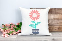 Potted Flower SVG Design. This Flowerpot PNG Illustration is Compatible with Cricut and Silhouette Cutting Machines