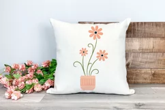 Potted Flower SVG Design. This Flowerpot PNG Illustration is Compatible with Cricut and Silhouette Cutting Machines