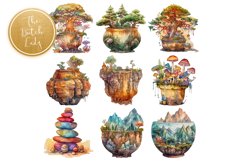 Potted Micro Worlds Clipart Set - 25 .PNG Files Product Image 6