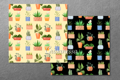 Cute Potted Plants and Succulents Seamless Pattern Product Image 2