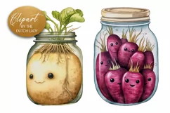 Preserved Vegetables Clipart - 4 PNG Files Product Image 3