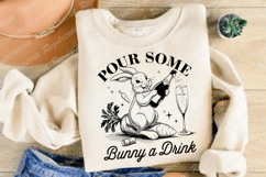 Bunny Champagne Party SVG, Easter Cheers SVG Design Product Image 2