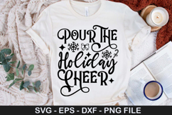 Christmas Wine SVG Design - Pour the Holiday Cheer Product Image 4