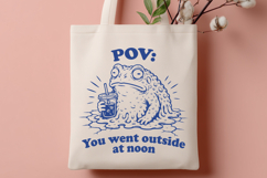 POV You Went Outside At Noon SVG - Funny Frog Meme PNG Product Image 3