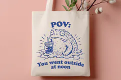 POV You Went Outside At Noon SVG - Funny Frog Meme PNG Product Image 3
