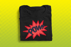 Comic Burst POW Applique Embroidery
