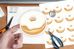 Powdered Donut Sticker Product Image 1
