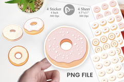 Powdered Donut Sticker Product Image 1