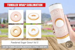Tumbler Powdered Donut Product Image 1