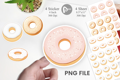 Powdered Donut Sticker Product Image 1