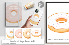 Digital Paper Powdered Donut Product Image 1