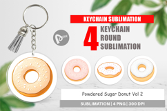 Keychain Powdered Donut Product Image 1