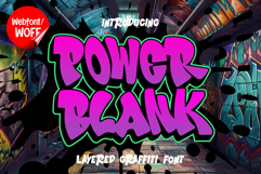 Power Blank | Awesome Graffiti Webfont for Urban Street Idea Product Image 1