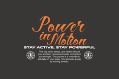 Power in Motion Urban Typography T-shirt Design Product Image 1