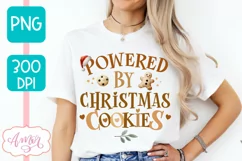 Powered by Christmas cookies PNG, Cute Christmas PNG Product Image 1