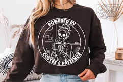 Powered By Coffee and Patience SVG PNG - Skeleton Teacher Product Image 3