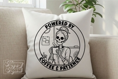 Powered By Coffee and Patience SVG PNG - Skeleton Teacher Product Image 6