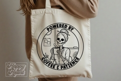 Powered By Coffee and Patience SVG PNG - Skeleton Teacher Product Image 7