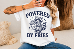 Powered By Fries SVG, Funny Raccoon Design Product Image 1