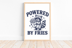 Powered By Fries SVG, Funny Raccoon Design Product Image 3