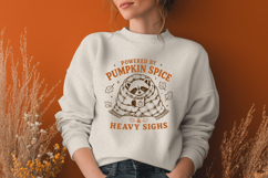 Powered by Pumpkin Spice and Heavy Sighs SVG PNG, Funny Fall Product Image 2