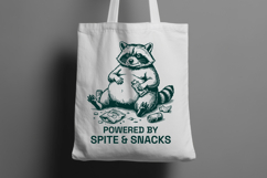 Funny Raccoon SVG Powered By Spite And Snacks PNG Design Product Image 2