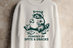 Funny Raccoon SVG Powered By Spite And Snacks PNG Design Product Image 3