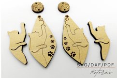 Cat and Wool Earring 2 Layered Digital Download Product Image 3