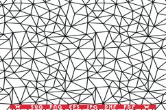 SVG Triangles, Black Grid, Seamless Pattern Product Image 1