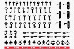 Doorknobs&amp;Keys Silhouettes SVG for Cricut, Silhouette Product Image 1