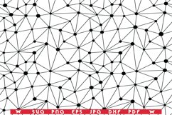 SVG Triangles, Black Grid, Seamless Pattern Product Image 1