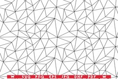 SVG Triangles, Black Grid, Seamless Pattern Product Image 1
