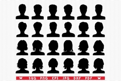 SVG Avatar, Head silhouette digital clipart Product Image 1