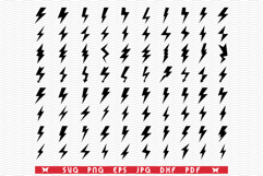 SVG Flash lighting, Black Silhouettes, Digital clipart Product Image 1
