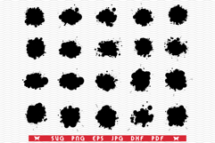 SVG Ink Stains, Black silhouettes digital clipart Product Image 1