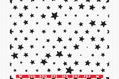 SVG Black Stars, Seamless pattern digital clipart Product Image 1