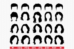 SVG Hairstyles, Black Templates, Digital clipart Product Image 1