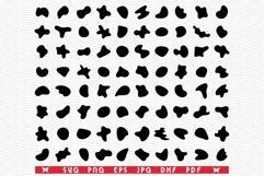 SVG Random Shapes, Black Silhouettes digital clipart Product Image 1