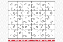 SVG White Puzzle, Separate Parts, digital clipart Product Image 1