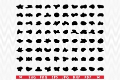 SVG Random Shapes, Black Silhouettes digital clipart Product Image 1