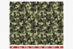 SVG Digital Camouflage Print, Seamless Pattern clipart Product Image 1