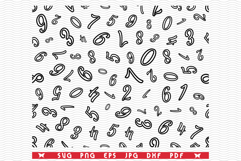 SVG Numbers Figurere, Seamless Pattern digital clipart Product Image 1