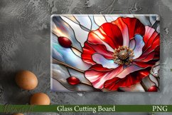 Glass Cutting Board Design | Beautiful Red Poppy Product Image 1