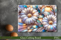 Glass Cutting Board Design | Beautiful White Flowers Product Image 1