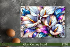 Glass Cutting Board Design | Calla Flowers Product Image 1
