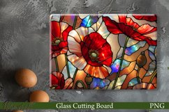 Glass Cutting Board Design | Red Poppies Flowers Product Image 1