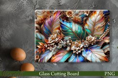 Glass Cutting Board Design | Beautiful Flowers PNG Product Image 1