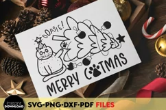 Merry Catmas Svg | Pet Christmas SVG | Merry Christmas cat Product Image 2